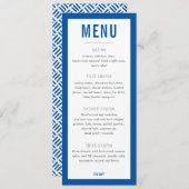 DINNER MENU modern blok roodblauw (Voorkant / Achterkant)