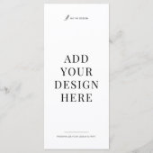 Dinner Menu Printing 4x9" Upload Your Design (Dos)