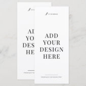 Dinner Menu Printing 4x9" Upload Your Design (Devant / Derrière)