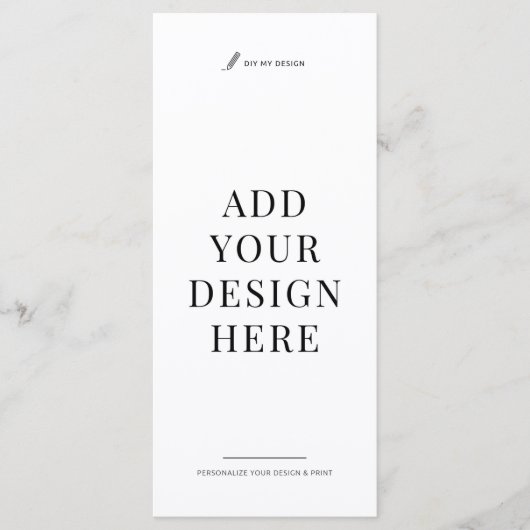 Dinner Menu Printing 4x9" Upload Your Design (Devant)