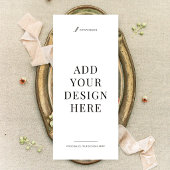 Dinner Menu Printing 4x9" Upload Your Design