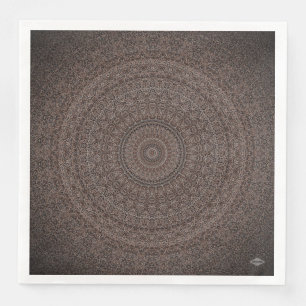 Dinner Napkin Brown Mandela Design HAMbyWG Servet