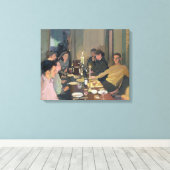 Dinner Party Canvas Afdruk (Insitu (Houten vloer))