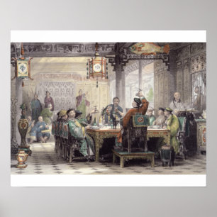 Dinner Party in Mandarijns House, uit 'China in Poster