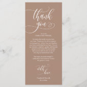 Dinner Place setting Bedankt, Modern Script Kaart (Voorkant)