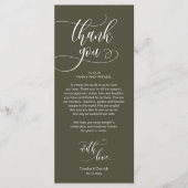 Dinner Place setting Bedankt, Modern Script Kaart (Voorkant)