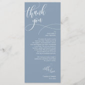 Dinner Place setting Bedankt, Modern Script Kaart (Voorkant)