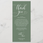 Dinner Place setting Bedankt, Modern Script Kaart (Voorkant)