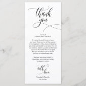 Dinner Place setting Bedankt, Modern Script Kaart (Voorkant)