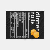 Dinner Rolls Nutrition Facts Apparel Funny Thanksg Fleece Deken (Voorkant (Horizontaal))