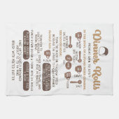 Dinner Rolls ontvang Tea Kitchen Towel Theedoek (Horizontaal)