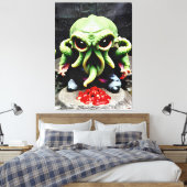 Dinner with Cthulhu Canvas Afdruk (Insitu (Slaapkamer))