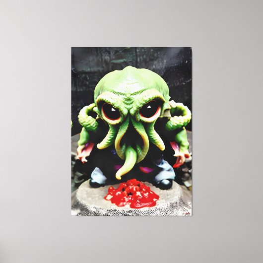 Dinner with Cthulhu Canvas Afdruk (Voorkant)