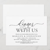 Dinner with us, Wedding Rehearsal Celebration Kaart (Voorkant / Achterkant)