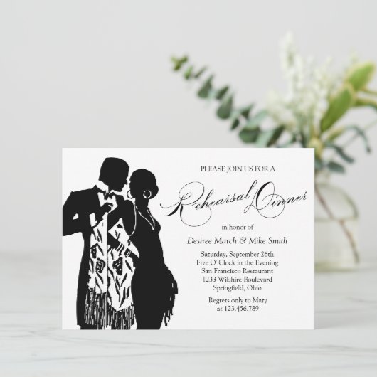 Dinnerklep en Stropdas Kaart (Staand voorkant)