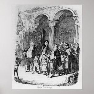 Dinners, illustratie van 'Schetsen door Boz' Poster