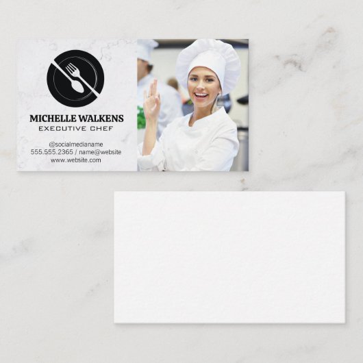 Dinnerware Logo | Chef in Kitchen Visitekaartje (Voorkant / Achterkant)