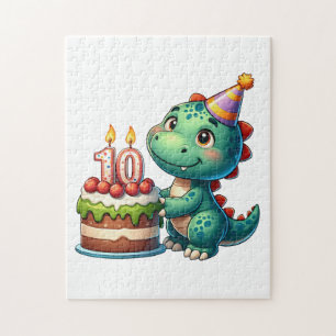 Dino 10e verjaardag legpuzzel
