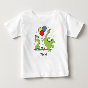Dino 2e verjaardag Baby T-Shirt
