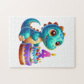 Dino 4e verjaardag legpuzzel (Horizontaal)