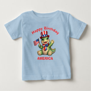 Dino (6b) Patriottisch Kinder T-Shirt