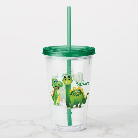 Dino Acryltumbler personaliseren Acryl Drinkbeker (Voorkant)