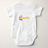 Dino Alphabet voor baby's met naam te beginnen met Romper (Achterkant)