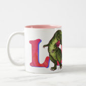 Dino avec Rose Love Mug (Gauche)