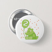 Dino Baby 2e verjaardag Ronde Button 5,7 Cm (Voorkant /achterkant)
