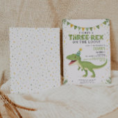 Dino Birthday Three-Rex Boy Invitation