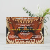 Dino Bite - Monstro Dinosaur Party - Uitnodigingen (Staand voorkant)