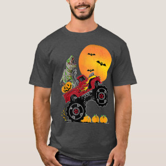 Dino Boys Halloween Monster Truck Dinosaur T re Ki T-shirt