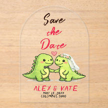Dino Bruiloft Save the Date