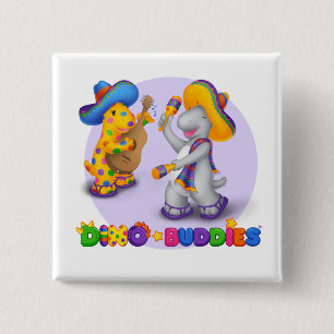 Dino-Buddies™ Button - Mariachi Scene