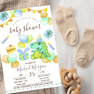 Dino,Cadeaus,Zoete Zigzag Baby Shower Kaart