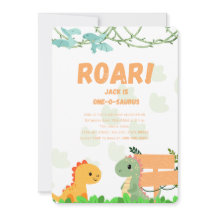 Dino Carte d'anniversaire d'un an