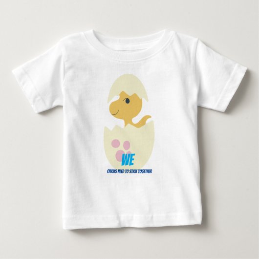 Dino Chick 2 Baby Fine Jersey T-Shirt (Devant)