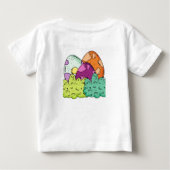 Dino Chick Baby Fijne Jersey T-Shirt (Achterkant)