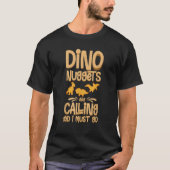 Dino Chicken Nugget Dinosaur Nugs Veggie Funny TS T-shirt (Voorkant)