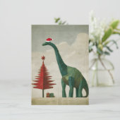Dino Christmas Cards for Boys Feestdagenkaart (Staand voorkant)