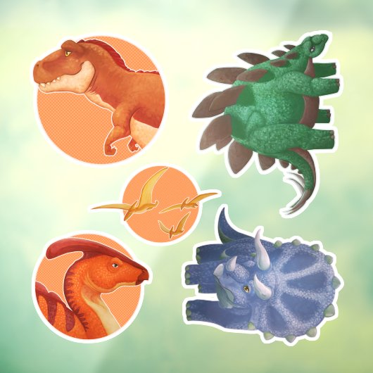 Dino Clings Raamsticker (Vel 3)