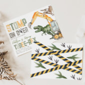 Dino Construction 3ème anniversaire Invitation