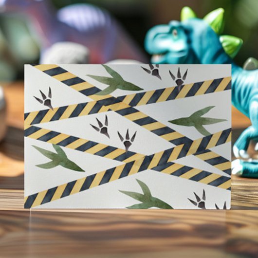 Dino Construction 3ème anniversaire Invitation