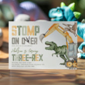 Dino Construction 3ème anniversaire Invitation