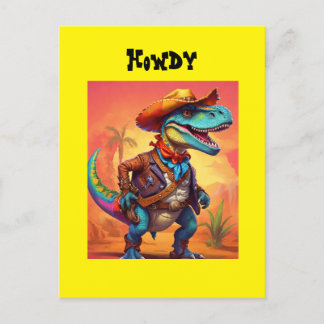 Dino Cowboy Briefkaart