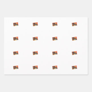 Dino Cowboy Enveloppement Papier à plat Jeu de 3