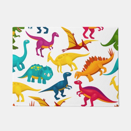 Dino cutte pattern stickers deurmat (Voorkant)