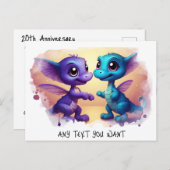 *~* Dino Dance AP48 Invitation photo Dragon carte  (Devant / Derrière)