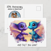 *~* Dino Dance AP48 PHOTO Invitation Carte Postale (Devant / Derrière)