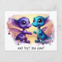 *~* Dino Dance AP48 PHOTO Invitation Dragon Carte 